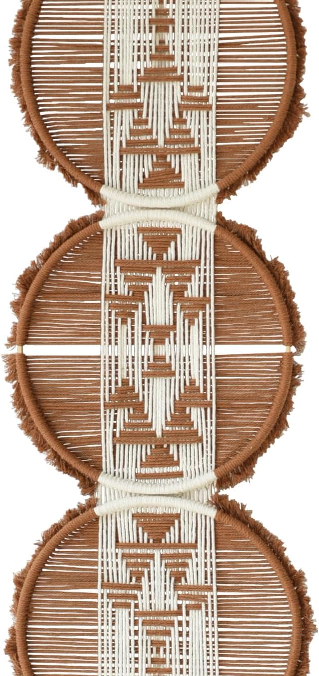 Macrame Wall Hanging Boho Wall Decor 3Pcs Brown Fiber Wall Art Handmade Home Room Décor