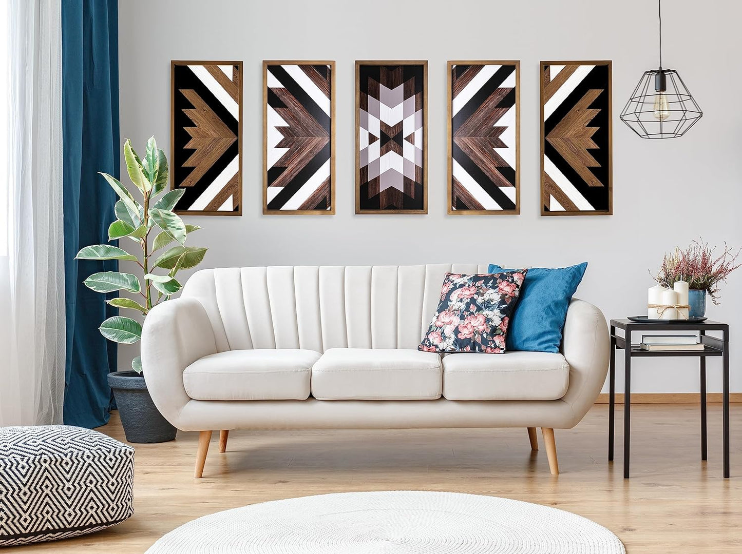 flangairy Aztec Wall Decor 3pcs, Wooed Western Wall Art, Native American Tribal Southwestern Boho Living Room Bedroom Kitchen Bathroom Southwest Farmhouse Modern Rustic Home Decorations