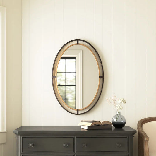 Henning Metal Oval Wall Mirror