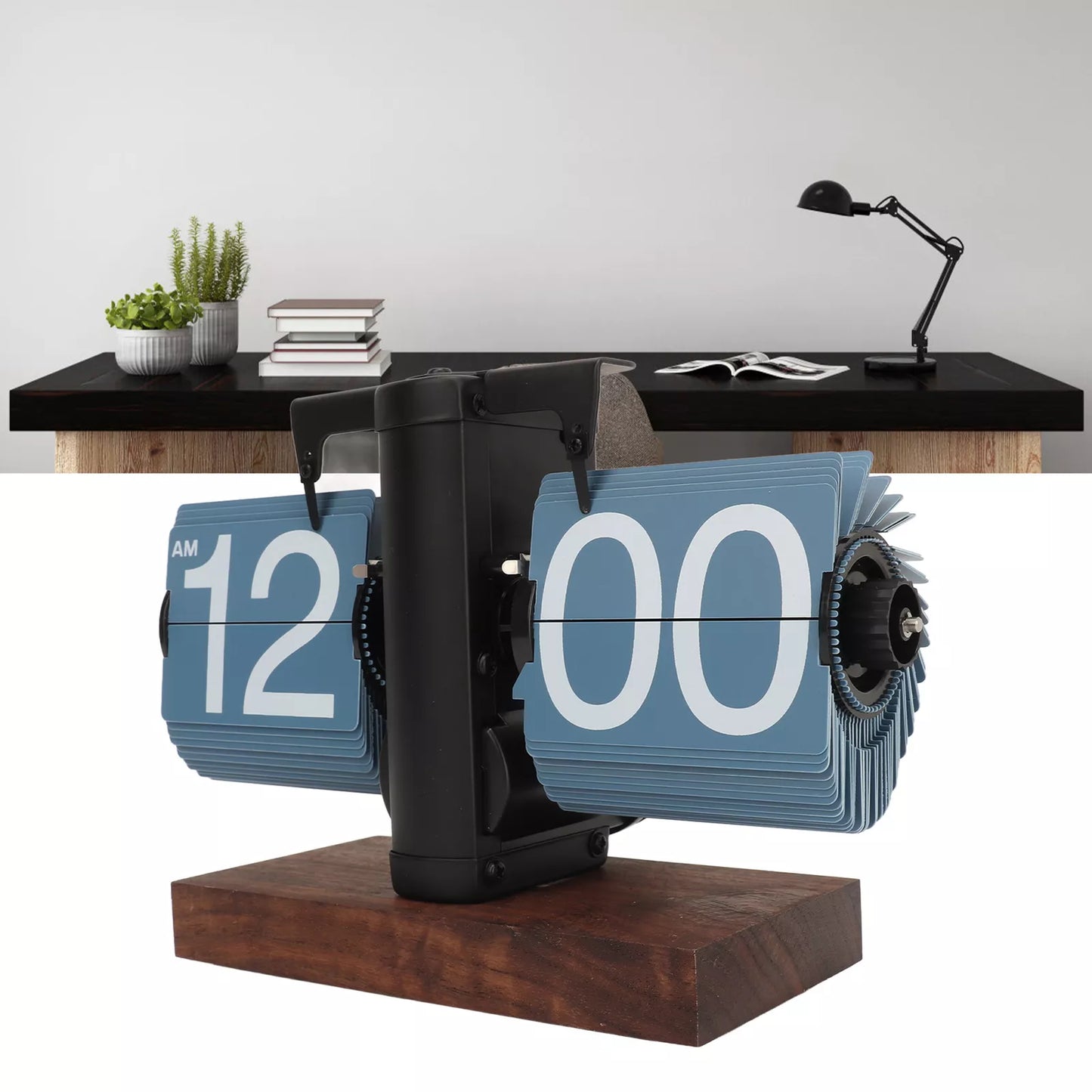 Mechanical Flip Clock Vintage Auto Flip Clock Exquisite For Office